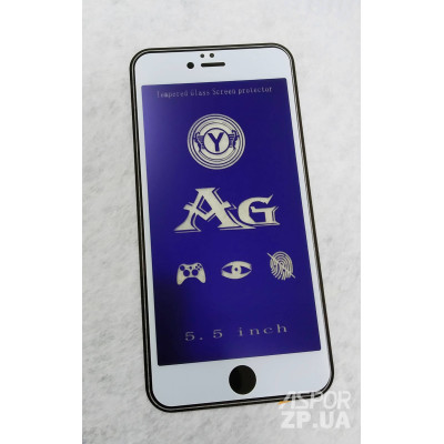 Скло захисне AG BLUE LIGHT матове для iPhone 6 Plus- білий Скло захисне AG BLUE LIGHT матове для iPhone 6 Plus- білий