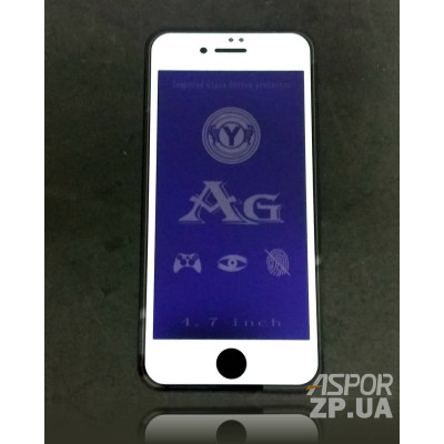 Скло захисне AG BLUE LIGHT матове для iPhone 7/8- білий