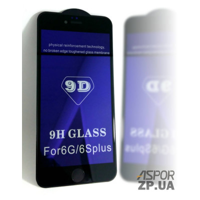 Скло захисне BLUE LIGHT 9D для iPhone 6 Plus/6S Plus- чорний Скло захисне BLUE LIGHT 9D для iPhone 6 Plus/6S Plus- чорний