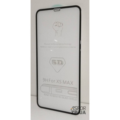 Скло захисне 5D Корея для iPhone XS Max- чорний Скло захисне 5D Корея для iPhone XS Max- чорний