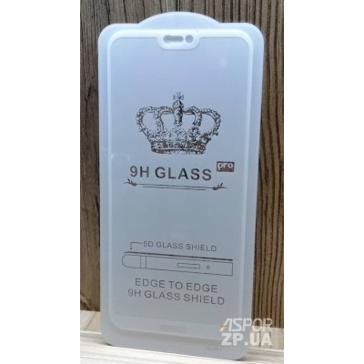 Скло захисне Full Glue для Huawei P20 Lite в тех. упаковці- білий Скло захисне Full Glue для Huawei P20 Lite в тех. упаковці- білий