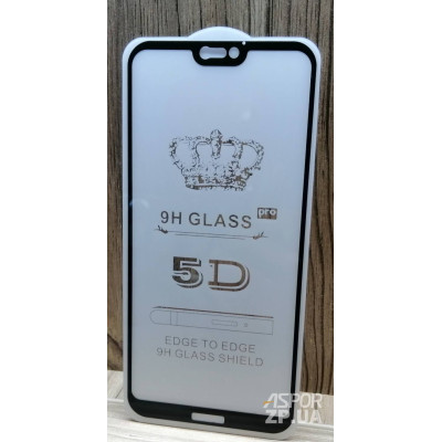 Скло захисне Full Glue для Huawei P20 Lite в тех. упаковці- чорний Скло захисне Full Glue для Huawei P20 Lite в тех. упаковці- чорний