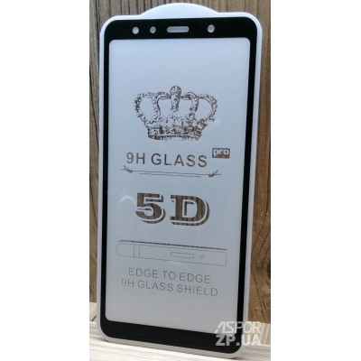 Скло захисне Full Glue для Samsung A8 Plus/A730 в тех. упаковці- чорний Скло захисне Full Glue для Samsung A8 Plus/A730 в тех. упаковці- чорний