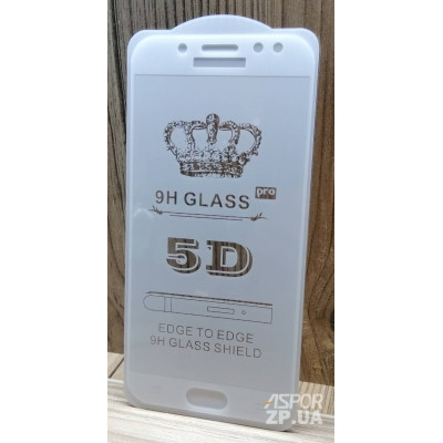 Скло захисне Full Glue для Samsung J530/J5 2017 в тех. упаковці- білий Скло захисне Full Glue для Samsung J530/J5 2017 в тех. упаковці- білий