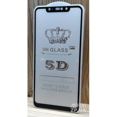 Скло захисне Full Glue для Xiaomi Redmi Note 6 Pro в тех. упаковці- чорний Скло захисне Full Glue для Xiaomi Redmi Note 6 Pro в тех. упаковці- чорний