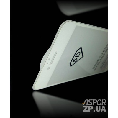 Скло захисне Full Glue для iPhone 6 Plus в тех. упаковці- білий