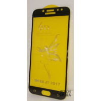 Скло захисне 6D Premium для Samsung J720/J7 2017 в упаковці- чорний