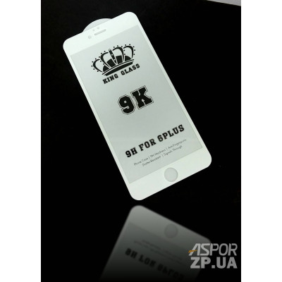 Скло захисне 9K GOOD QUALITY для iPhone 6 Plus/6S Plus- білий Скло захисне 9K GOOD QUALITY для iPhone 6 Plus/6S Plus- білий