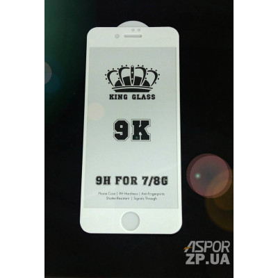 Скло захисне 9K GOOD QUALITY для iPhone 7/8- білий Скло захисне 9K GOOD QUALITY для iPhone 7/8- білий