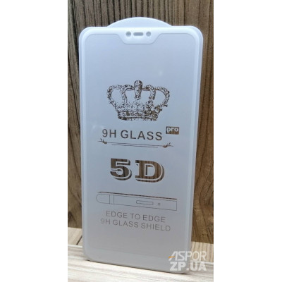 Скло захисне Full Glue для Xiaomi Redmi Note 6 Pro в тех. упаковці- білий Скло захисне Full Glue для Xiaomi Redmi Note 6 Pro в тех. упаковці- білий