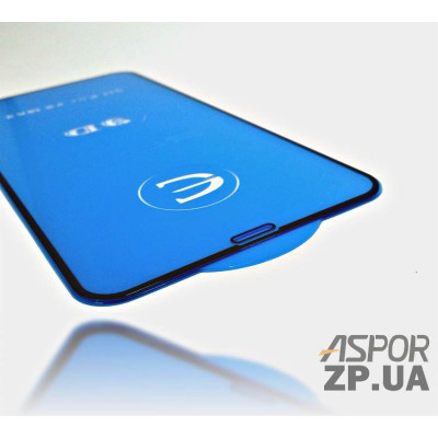 Скло захисне 9D BLUE Full Glue для iPhone XS Max в упаковці- чорний