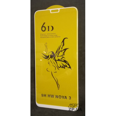 Скло захисне 6D Premium для Huawei P Smart Plus/Nova 3i- білий