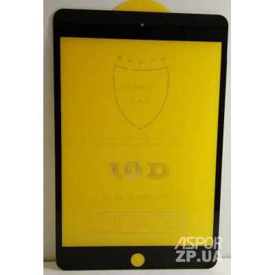 Скло захисне 10D для планшета iPad Mini 4- чорний