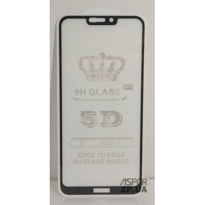 Скло захисне Full Glue для Huawei Honor 8C в тех. упаковці- чорний Скло захисне Full Glue для Huawei Honor 8C в тех. упаковці- чорний