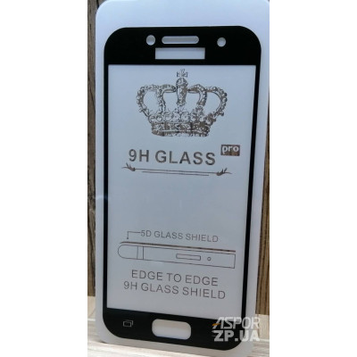 Скло захисне Full Glue для Samsung A320/A3 2017 в тех. упаковці- чорний Скло захисне Full Glue для Samsung A320/A3 2017 в тех. упаковці- чорний