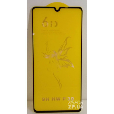 Скло захисне 6D Premium для Huawei P30 в тех. упаковці- чорний Скло захисне 6D Premium для Huawei P30 в тех. упаковці- чорний