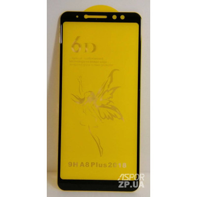 Скло захисне 6D Premium для Samsung A8 Plus 2018 A730 в тех. упаковці- чорний Скло захисне 6D Premium для Samsung A8 Plus 2018 A730 в тех. упаковці- чорний
