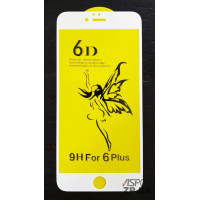 Скло захисне 6D Premium для iPhone 6 Plus в тех. упаковці- білий Скло захисне 6D Premium для iPhone 6 Plus в тех. упаковці- білий