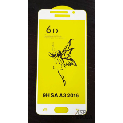 Скло захисне 6D Premium для Samsung A310/A3 2016в тех. упаковці- білий Скло захисне 6D Premium для Samsung A310/A3 2016в тех. упаковці- білий
