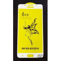 Скло захисне 6D Premium для Samsung A510/A5 2016 в тех. упаковці- білий Скло захисне 6D Premium для Samsung A510/A5 2016 в тех. упаковці- білий