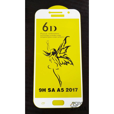 Скло захисне 6D Premium для Samsung A520/A5 2017 в тех. упаковці- білий Скло захисне 6D Premium для Samsung A520/A5 2017 в тех. упаковці- білий