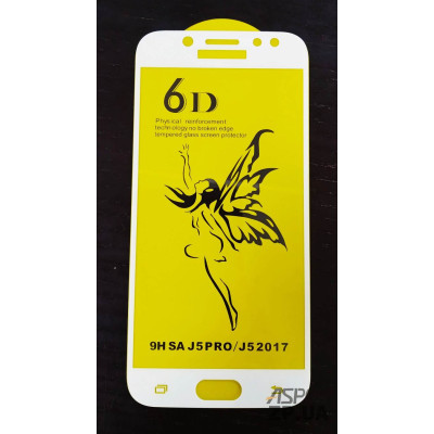Скло захисне 6D Premium для Samsung J530/J5 2017 в тех. упаковці- білий Скло захисне 6D Premium для Samsung J530/J5 2017 в тех. упаковці- білий