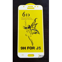Скло захисне 6D Premium для Samsung J500/J5 2015 в тех. упаковці- білий Скло захисне 6D Premium для Samsung J500/J5 2015 в тех. упаковці- білий
