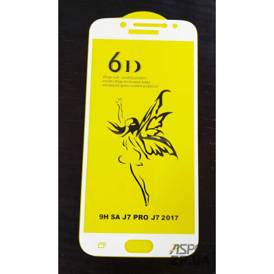 Скло захисне 6D Premium для Samsung J730/J7 2017 в тех. упаковці- білий Скло захисне 6D Premium для Samsung J730/J7 2017 в тех. упаковці- білий