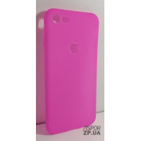 Накладка Soft Touch для iPhone 7/8 з яблуком- рожевий