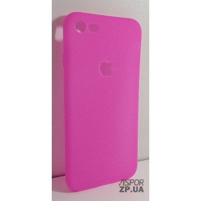 Накладка Soft Touch для iPhone 7/8 з яблуком- рожевий Накладка Soft Touch для iPhone 7/8 з яблуком- рожевий