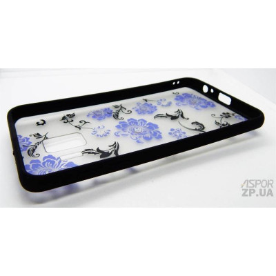 Накладка Yotoo Flowers для Samsung J2 Core/J260- Квітка- блакитний