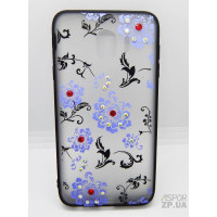 Накладка Yotoo Flowers для Samsung J4 2018/J400- Квітка- блакитний