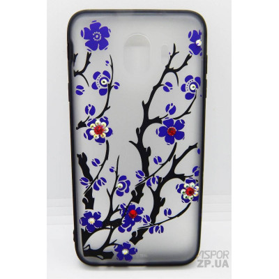 Накладка Yotoo Flowers для Samsung J4 2018/J400- Сакура синия Накладка Yotoo Flowers для Samsung J4 2018/J400- Сакура синия