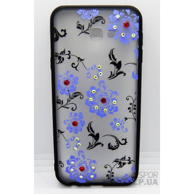 Накладка Yotoo Flowers для Samsung J4 Plus/J415- Квітка- блакитний Накладка Yotoo Flowers для Samsung J4 Plus/J415- Квітка- блакитний