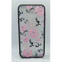 Накладка Yotoo Flowers для Samsung J4 Plus/J415- квітка- рожевий