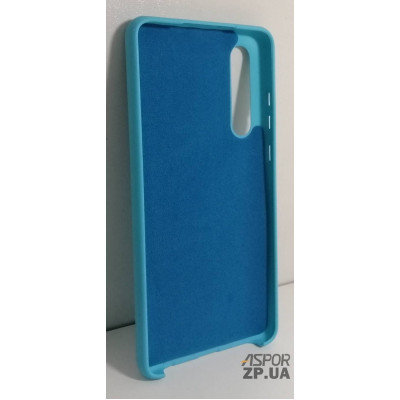 Накладка (з мікрофіброю) Silk No Brand для Huawei P30- блакитний
