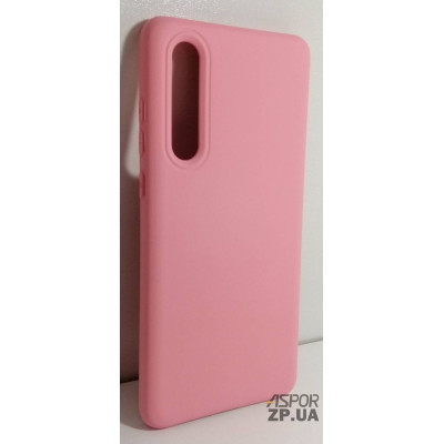 Накладка (з мікрофіброю) Silk No Brand для Huawei P30- рожевий Накладка (з мікрофіброю) Silk No Brand для Huawei P30- рожевий