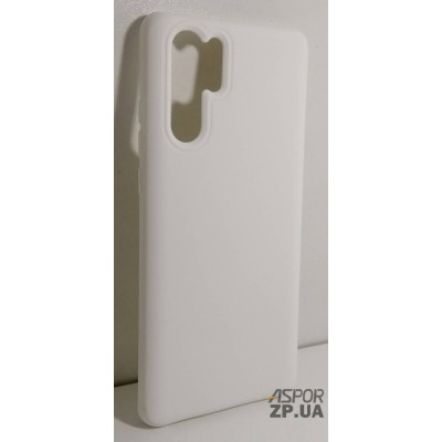 Накладка (з мікрофіброю) Silk No Brand для Huawei P30 Pro- білий Накладка (з мікрофіброю) Silk No Brand для Huawei P30 Pro- білий