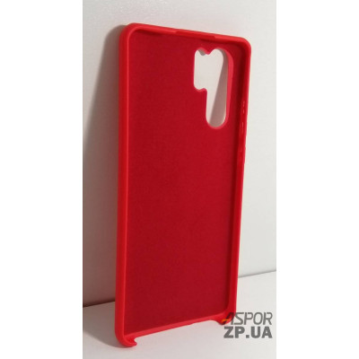 Накладка (з мікрофіброю) Silk No Brand для Huawei P30 Pro- червоний