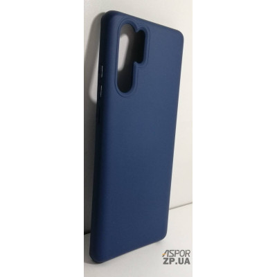 Накладка (з мікрофіброю) Silk No Brand для Huawei P30 Pro- синій