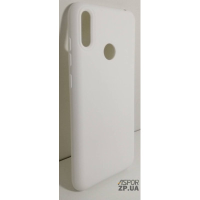 Накладка (з мікрофіброю) Silk No Brand для Huawei Y7 2019- білий Накладка (з мікрофіброю) Silk No Brand для Huawei Y7 2019- білий