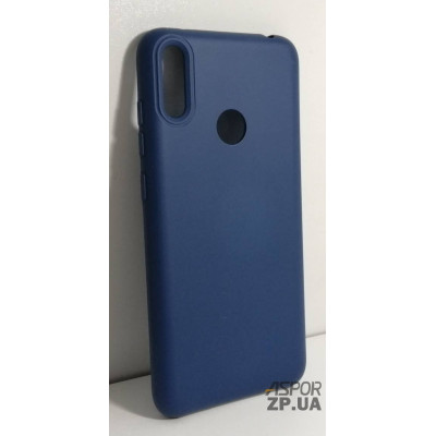Накладка (з мікрофіброю) Silk No Brand для Huawei Y7 2019- синій