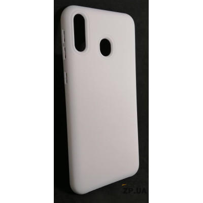 Накладка (з мікрофіброю) Silk No Brand для Samsung M20/M205- білий Накладка (з мікрофіброю) Silk No Brand для Samsung M20/M205- білий