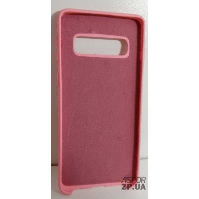 Накладка (з мікрофіброю) Silk No Brand для Samsung S10- рожевий