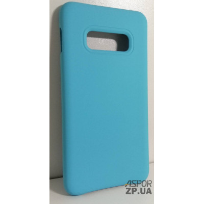 Накладка (з мікрофіброю) Silk No Brand для Samsung S10E/S10 Lite 2019- блакитний