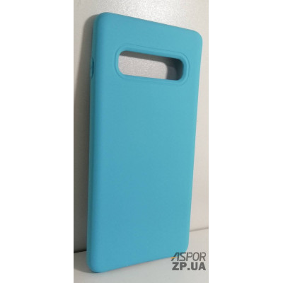 Накладка (з мікрофіброю) Silk No Brand для Samsung S10 Plus- блакитний Накладка (з мікрофіброю) Silk No Brand для Samsung S10 Plus- блакитний