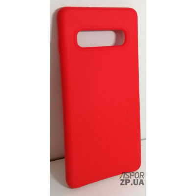 Накладка (з мікрофіброю) Silk No Brand для Samsung S10 Plus- червоний Накладка (з мікрофіброю) Silk No Brand для Samsung S10 Plus- червоний