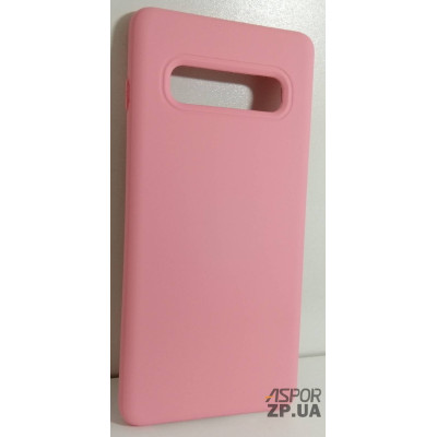 Накладка (з мікрофіброю) Silk No Brand для Samsung S10 Plus- рожевий Накладка (з мікрофіброю) Silk No Brand для Samsung S10 Plus- рожевий
