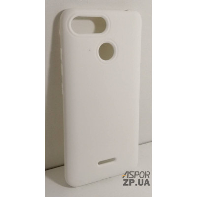 Накладка (з мікрофіброю) Silk No Brand для Xiaomi Redmi 6- білий Накладка (з мікрофіброю) Silk No Brand для Xiaomi Redmi 6- білий
