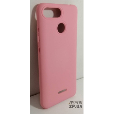 Накладка (з мікрофіброю) Silk No Brand для Xiaomi Redmi 6- рожевий Накладка (з мікрофіброю) Silk No Brand для Xiaomi Redmi 6- рожевий